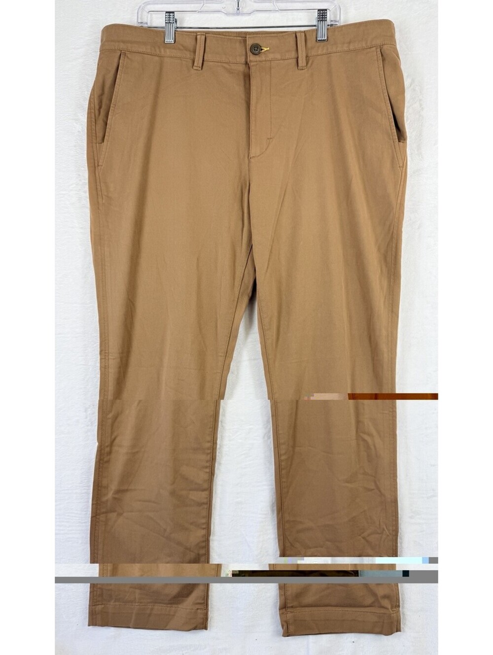 LL Bean Comfort Stretch Chino Pants 40x29  Mens Brown New *FlawRead